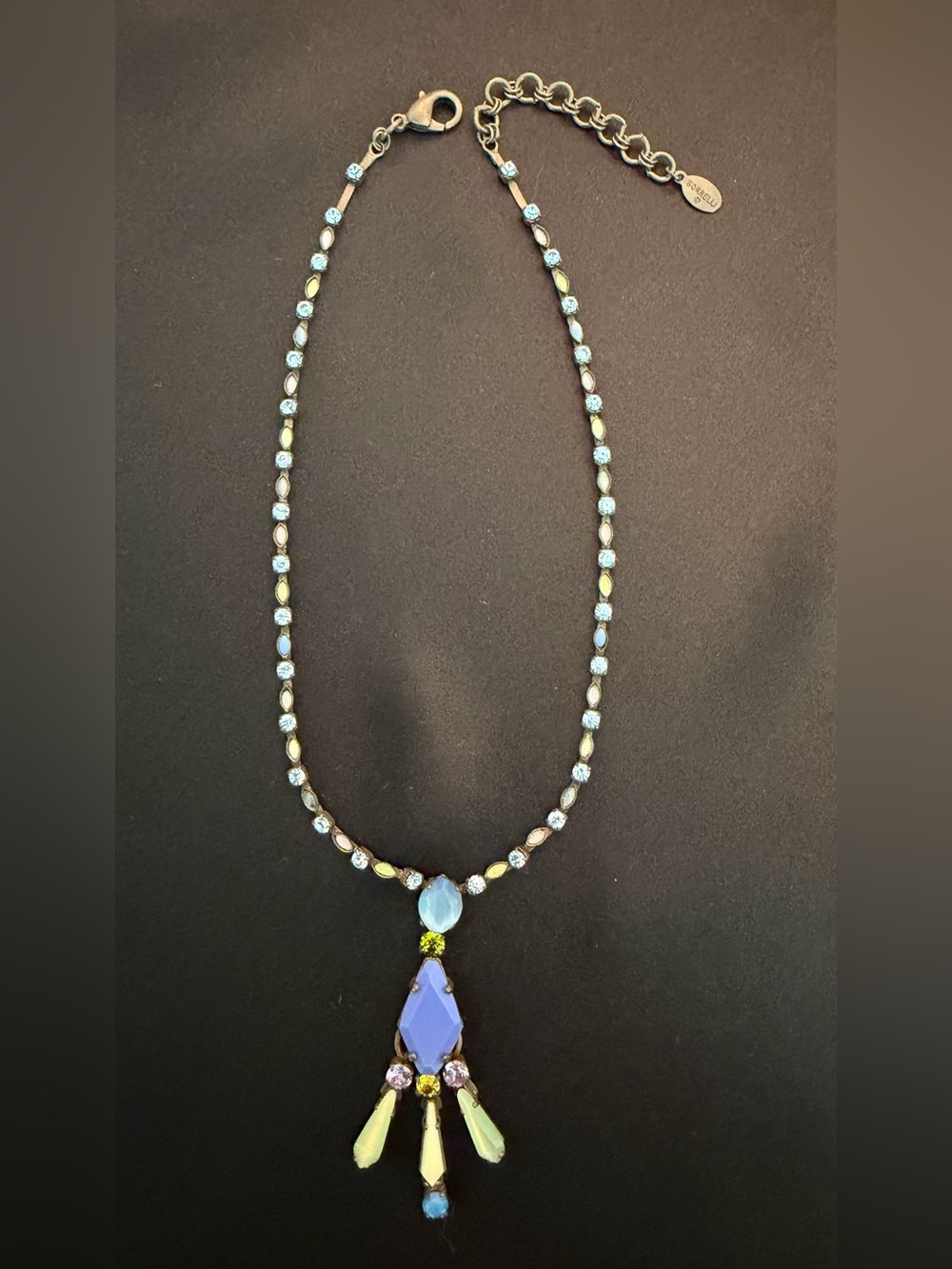 Sorrelli Crystal Statement Blue Pendant Chocker